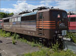 noerdlingen/884712/4-noerdlinger-eisenbahnfestaus-der-schaukelpferdsammlung-im 4. Nrdlinger Eisenbahnfest.

Aus der Schaukelpferdsammlung im Gelnde der Bayernbahn: 151 145 im HSL-Gewand. Nrdlingen, Juni 2025.