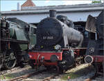 br-5710-35-preuss-g-10/884791/4-noerdlinger-eisenbahnfestaus-rumaenien-kam-die 4. Nrdlinger Eisenbahnfest.

Aus Rumnien kam die laufachslose Gterzug  50.227 zurck und stellt die baugleiche BR 57 dar, nach dem Baumuster der preuischen G 10. Sie erhielt hier die erfundene Nummer 57 3525 nach dem damaligen Nummernschema, um die Baureihe nicht ganz verschwinden zu lassen. Juni 2025.