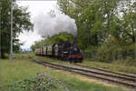 tb-030/869930/im-elsaesser-ried-mit-der-cftrabfahrt Im Elsässer Ried mit der CFTR.

Abfahrt von 030 TB 134 'Theodor' aus dem in Volgelsheim umbenannten 'Neu-Breisacher Feldbahnhof'. Volgelsheim, September 2024.
