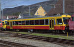 balsthal-4/843470/bde-546-109-ehemals-et-10109 BDe 546 109 ehemals ET 10.109 der MBS in Vorarlberg ist in Balsthal abgestellt. April 2024.