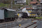 sumiswald-guenen-17/843718/ostermontag-bei-der-emmentalbahnrangierfahrt-von-eb Ostermontag bei der 'Emmentalbahn'.

Rangierfahrt von Eb 3/5 5810 in Sumiswald-Grnen. Mit im Bild ist Be 4/4 102 der EBT. April 2024.