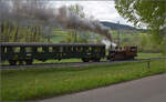 e-33-3/848057/train-du-terroire-33-5811-bei Train du Terroir.

E 3/3 5811 bei Le Marais. Mai 2024.