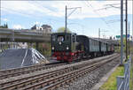 ed-33-10/844358/zu-den-ostereiern-im-sihlwalde-33 Zu den Ostereiern im Sihlwald.

E 3/3 5 'Schnaaggi Schaaggi' der Sihlthalbahn bei der Allmend Zürich. März 2024.