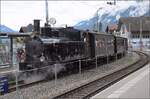 g-34-sbb-14/802196/ballenberg-dampfbahn-nach-innertkircheng-34-208 Ballenberg Dampfbahn nach Innertkirchen.

G 3/4 208 beim Halt in Brienz. Oktober 2019. 