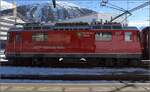001/799822/ge-44-ii-627-reichenautamins-wird Ge 4/4 II 627 'Reichenau/Tamins' wird mitsamt Zug ins Depot Samedan versorgt. Januar 2023.
