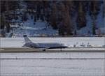 002-3/799486/dassault-falcon-2000lx-mit-der-kennung Dassault Falcon 2000LX mit der Kennung VQ-BIJ beim Start in Samedan nach Athen. Januar 2023.
