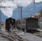 g-34-sbb-14/802112/ballenberg-dampfbahn-nach-innertkircheng-34-208 Ballenberg Dampfbahn nach Innertkirchen.

G 3/4 208 rangiert in Meiringen. Oktober 2019.