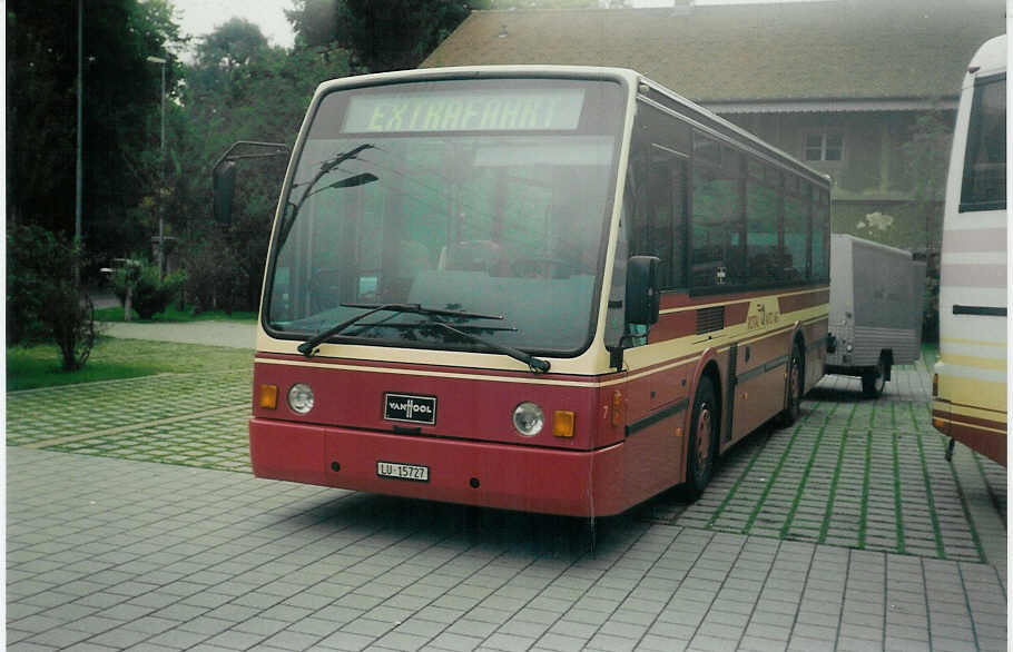 (015'228) - ARAG Ruswil - Nr. 7/LU 15'727 - Van Hool am 19. September 1996 in Thun, Scherzligen/Schadau