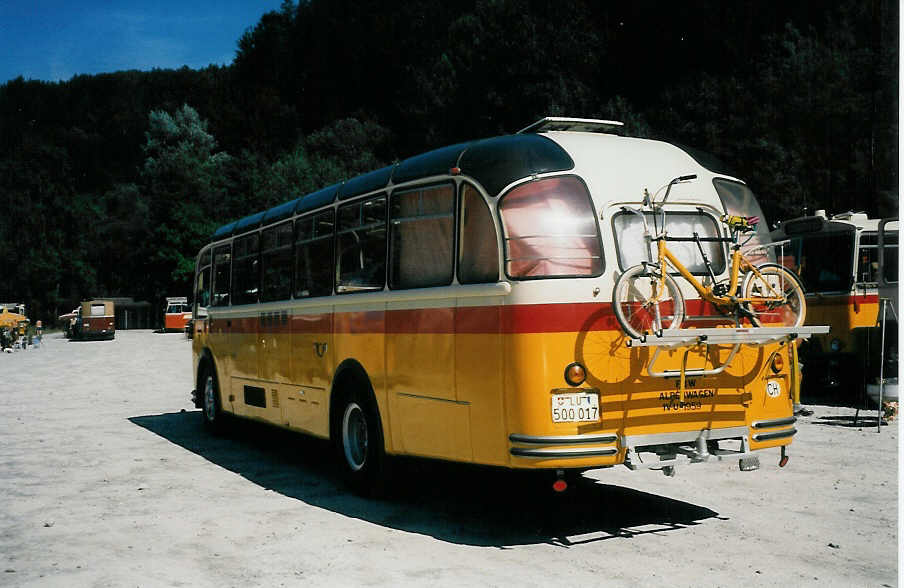 (025'602) - Huber, Oberkirch - LU 500'017 - FBW/Hess (ex Klin, Alpthal; ex P 24'050) am 15. August 1998 in Heitenried, Sensegraben