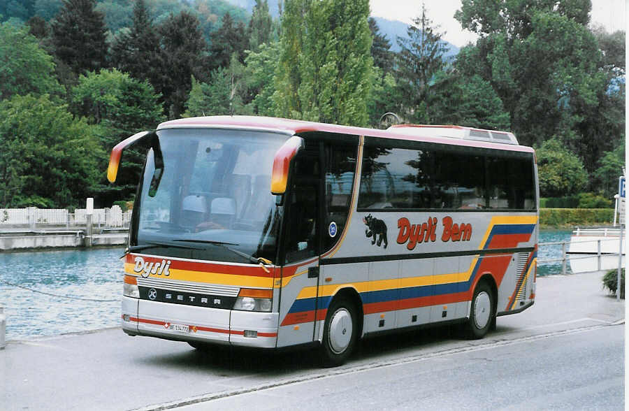 (025'914) - Dysli, Bern - Nr. 27/BE 134'772 - Setra (ex Brumann, Jonen) am 1. September 1998 bei der Schifflndte Thun