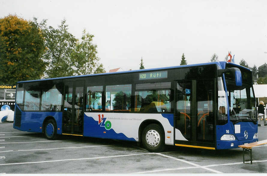 (026'314) - VZO Grningen - Nr. 16/ZH 41'416 - Mercedes am 3. Oktober 1998 in Rti, Sonnenplatz