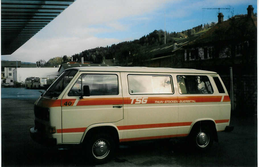 (028'822) - STI Thun - Nr. 40/BE 961 V - VW (ex TSG Blumenstein Nr. 12) am 4. Januar 1999 in Thun, Garage