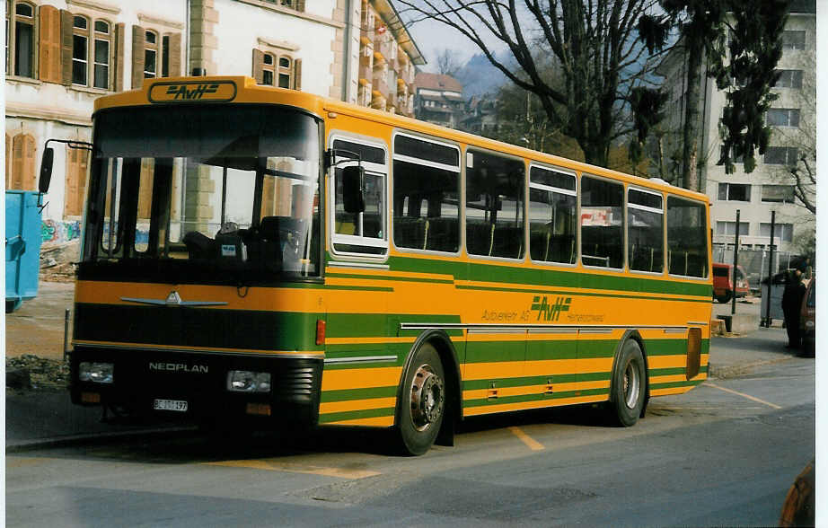 (030'128) - AvH Heimenschwand - Nr. 6/BE 151'197 - Neoplan/Lauber am 16. Mrz 1999 in Thun, Aarefeld