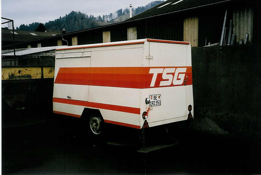 (038'916) - TSG Blumenstein - Nr. 13/BE 192'353 - Wasta Gepckanhnger am 8. Februar 2000 in Thun, Garage STI