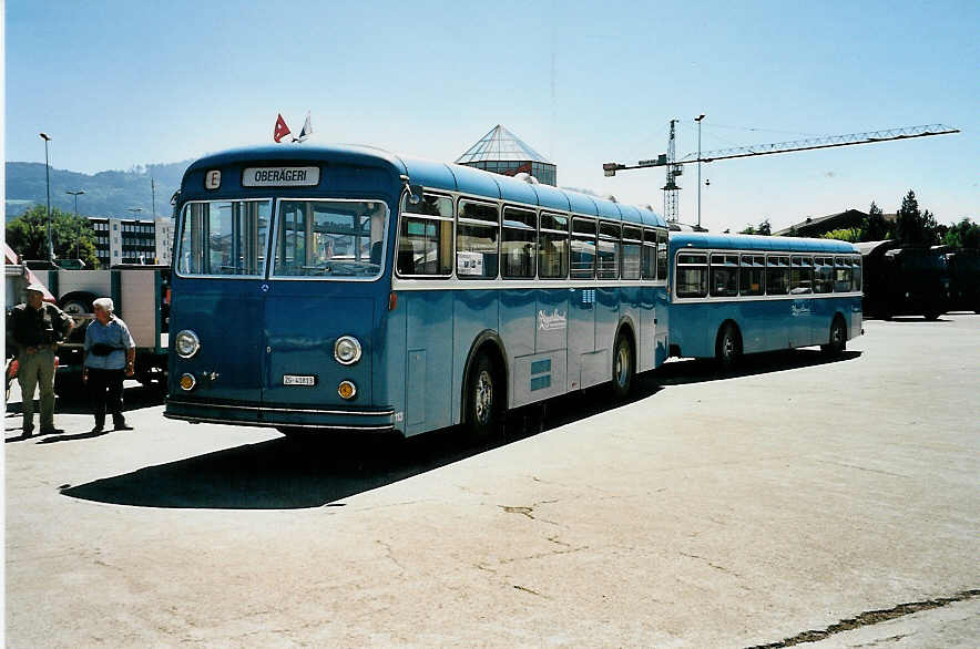 (041'131) - ZVB Zug - Nr. 113/ZG 41'813 - Saurer/Saurer (ex Nr. 13) am 18. Juni 2000 in Hinwil, AMP