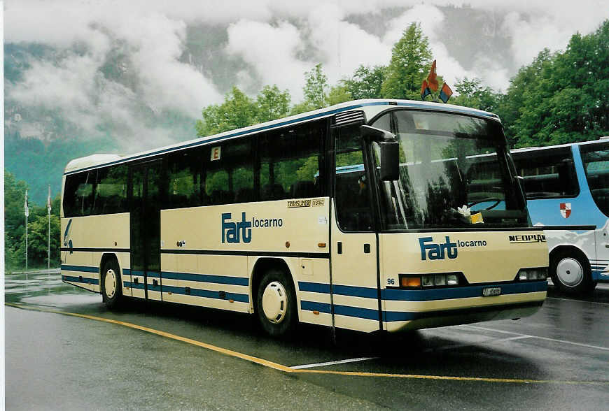 (047'117) - FART Locarno - Nr. 96/TI 65'696 - Neoplan am 10. Juni 2001 in Ballenberg, West