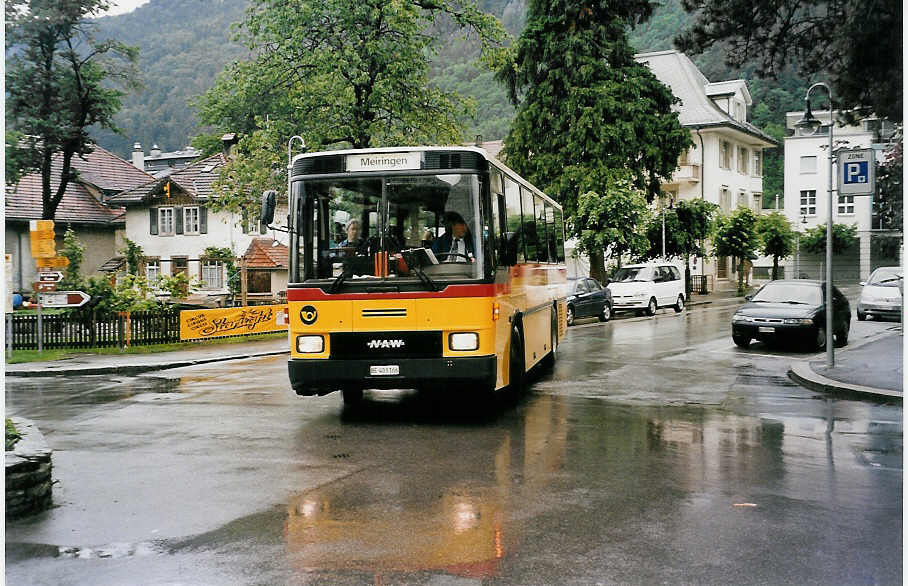 (047'127) - AVG Meiringen - Nr. 66/BE 403'166 - NAW/Hess (ex P 24'452) am 10. Juni 2001 in Meiringen, Postautostation