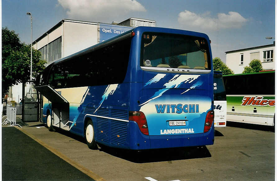 (054'202) - Witschi, Langenthal - BE 29'010 - Setra am 22. Juni 2002 in Biel, Terminal B