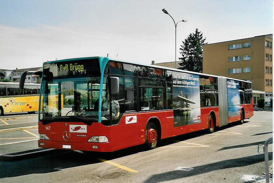 (054'233) - VB Biel - Nr. 147/BE 572'147 - Mercedes am 30. Juni 2002 in Biel, Terminal B