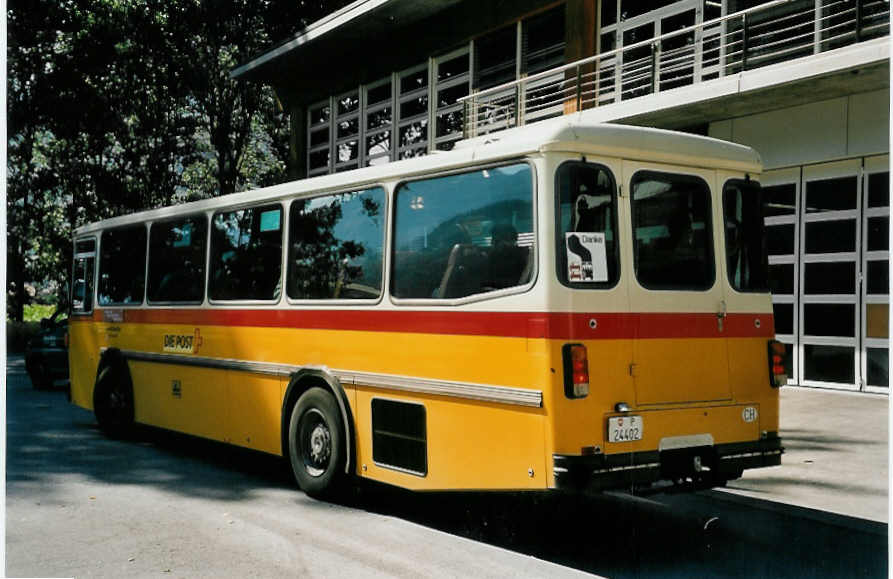 (054'837) - PTT-Regie - P 24'402 - Saurer/Tscher am 23. Juli 2002 in Steg