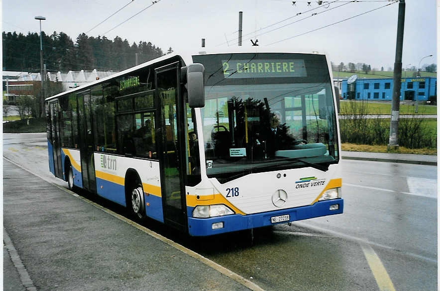 (057'431) - TC La Chaux-de-Fonds - Nr. 218/NE 27'218 - Mercedes am 30. November 2002 in La Chaux-de-Fonds, Combe  l'Ours