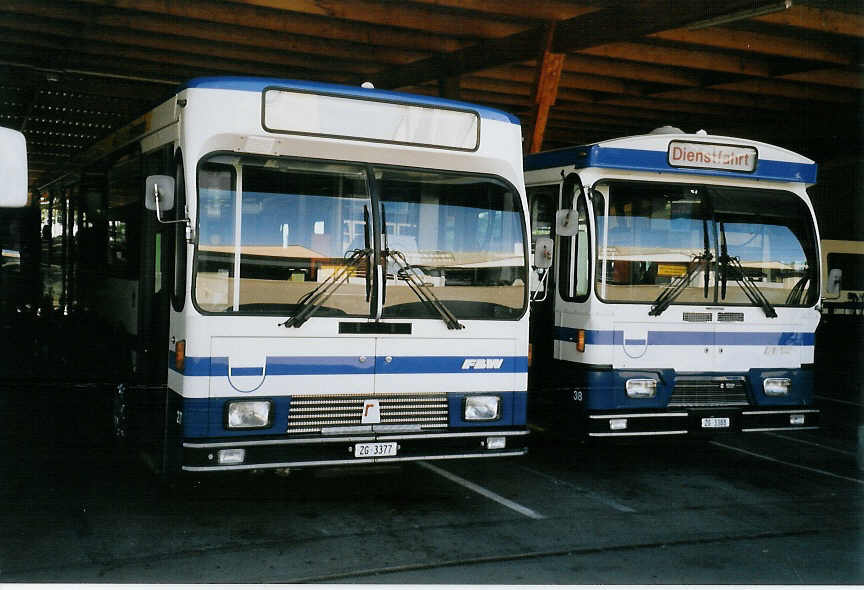 (061'106) - ZVB Zug - Nr. 27/ZG 3377 - FBW/R&J am 21. Juni 2003 in Zug, Garage