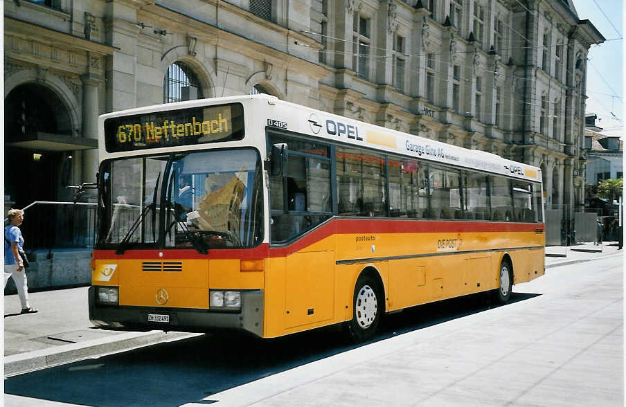 (061'726) - Moser, Flaach - Nr. 7/ZH 332'491 - Mercedes (ex P 25'292) am 19. Juli 2003 beim Hauptbahnhof Winterthur