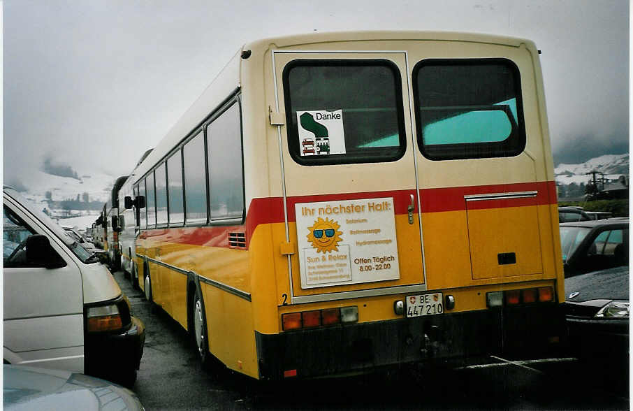 (065'303) - Engeloch, Riggisberg - Nr. 2/BE 447'210 - Mercedes/R&J (ex P 25'366) am 7. Februar 2004 in Frutigen, Flugplatz