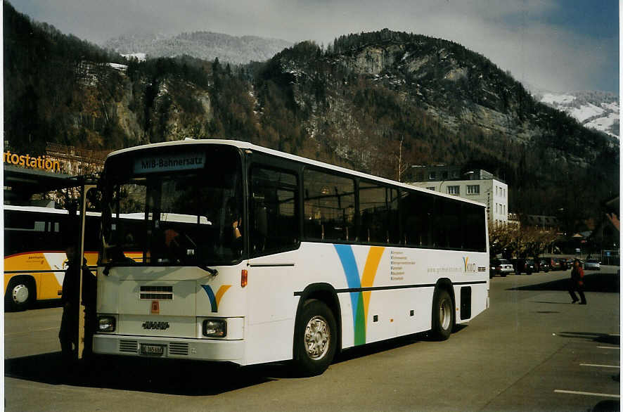 (066'331) - KWO Innertkirchen - BE 356'686 - NAW/R&J (ex Heim, Flums) am 27. Mrz 2004 in Meiringen, Postautostation