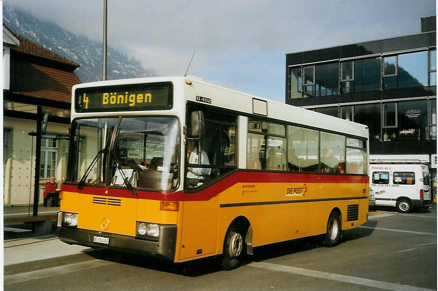 (066'403) - PostAuto Berner Oberland - BE 614'042 - NAW/Gppel (ex P 23'002; ex Selfors, Meiringen; ex P 22'020; ex Meray, Delmont; ex LVB Lenk) am 27. Mrz 2004 beim Bahnhof Interlaken Ost