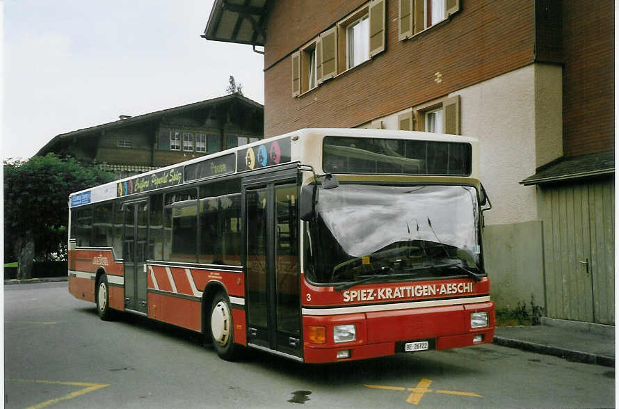 (069'415) - ASKA Aeschi - Nr. 3/BE 26'722 - MAN am 11. Juli 2004 in Aeschi, Post