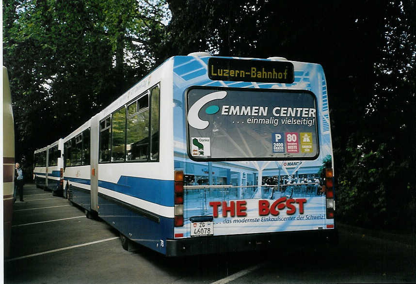 (070'217) - ZVB Zug - Nr. 78/ZG 46'078 - NAW/Hess am 21. August 2004 in Luzern, Inseli-P