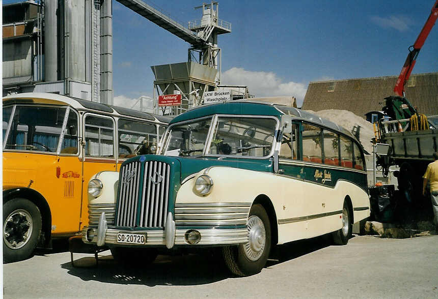 (070'415) - Studer, Nunningen - SO 20'720 - Saurer/FHS (ex Weber-Manser, Neuhausen; ex Weibel, Gerolfingen; ex Amstein, Willisau) am 28. August 2004 in Niederbipp, Saurertreffen