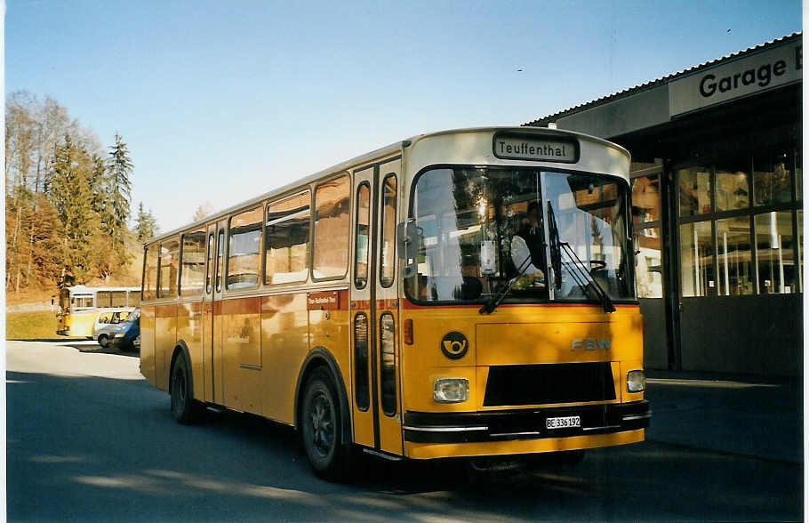 (073'031) - Burri, Teuffenthal - BE 336'192 - FBW/R&J am 12. Dezember 2004 in Teuffenthal, Garage