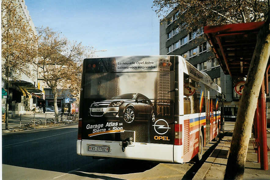 (073'620) - Lathion, Sion - Nr. 69/VS 27'782 - MAN (ex P 25'617) am 1. Januar 2005 beim Bahnhof Sion