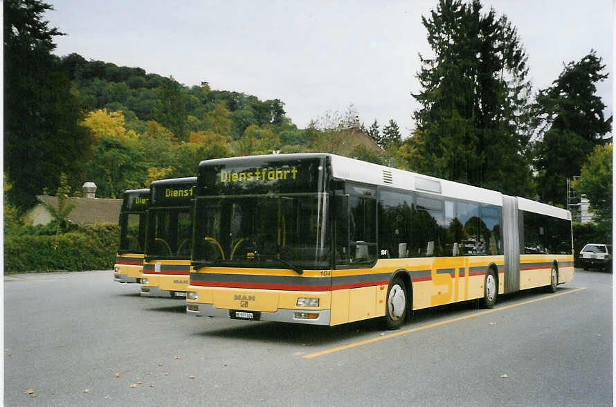 (080'611) - STI Thun - Nr. 104/BE 577'104 - MAN am 29. September 2005 bei der Schifflndte Thun