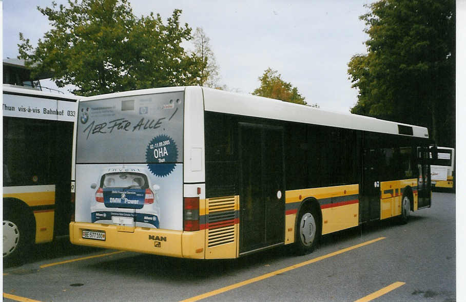 (080'632) - STI Thun - Nr. 100/BE 577'100 - MAN am 6. Oktober 2005 bei der Schifflndte Thun