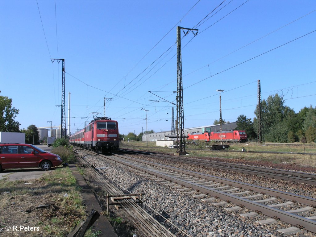 111 130-1 verlsst Regensburg als RB 32121 Plattling 09.09.09
