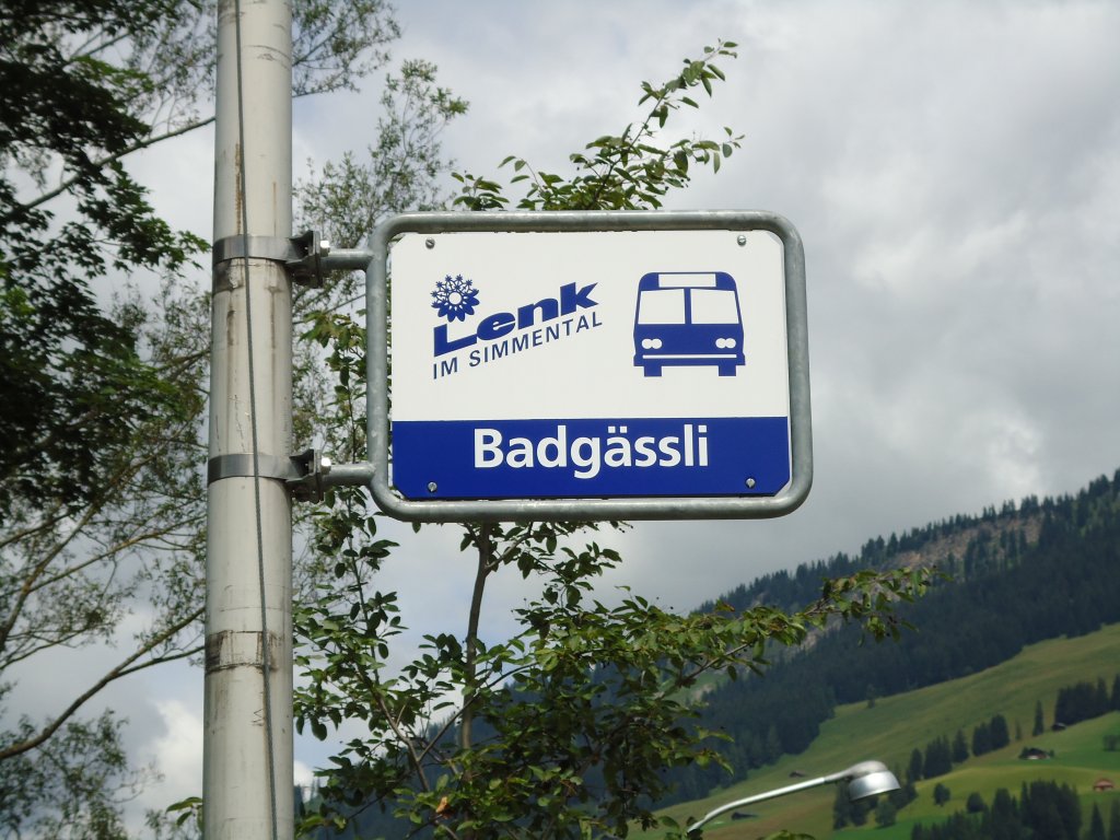 (128'050) - AFA-Haltestelle (LenkBus) - Lenk, Badgssli - am 25. Juli 2010