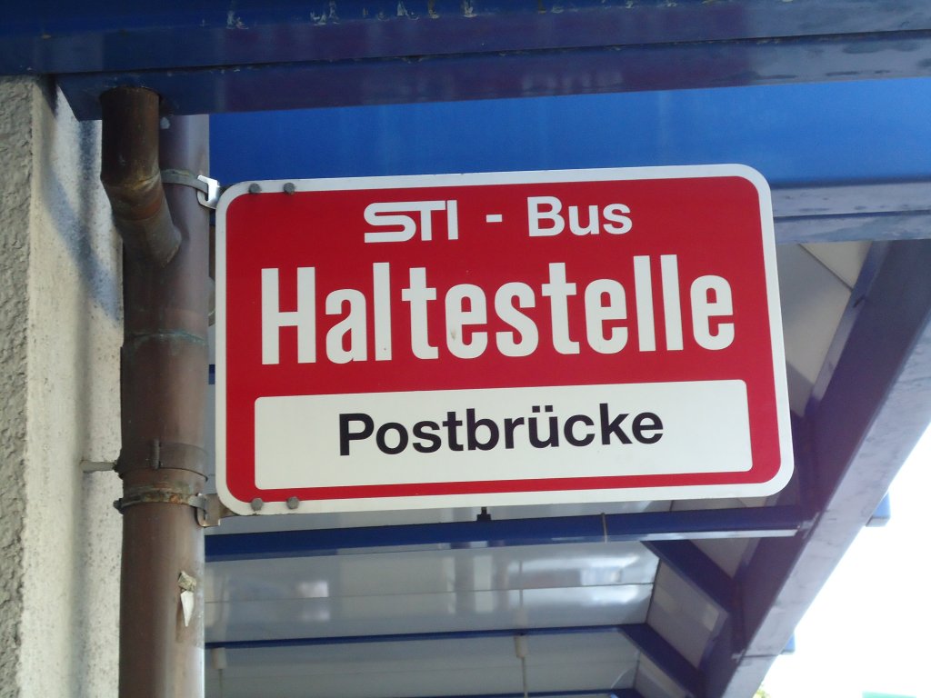 (128'128) - STI-Haltestelle - Thun, Postbrcke - am 31. Juli 2010