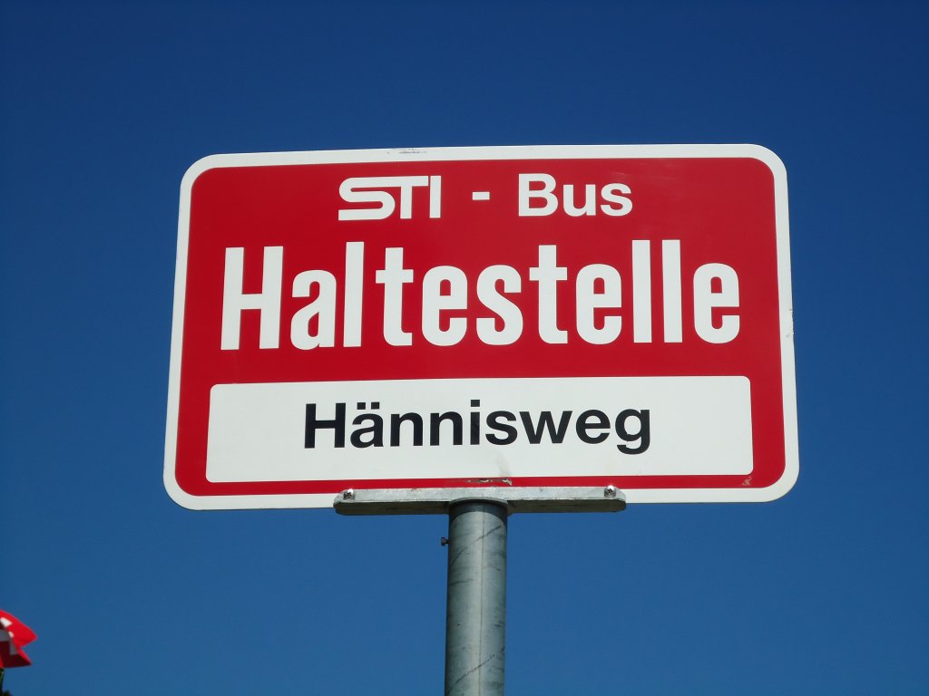 (128'182) - STI-Haltestelle - Thun, Hnnisweg - am 1. August 2010