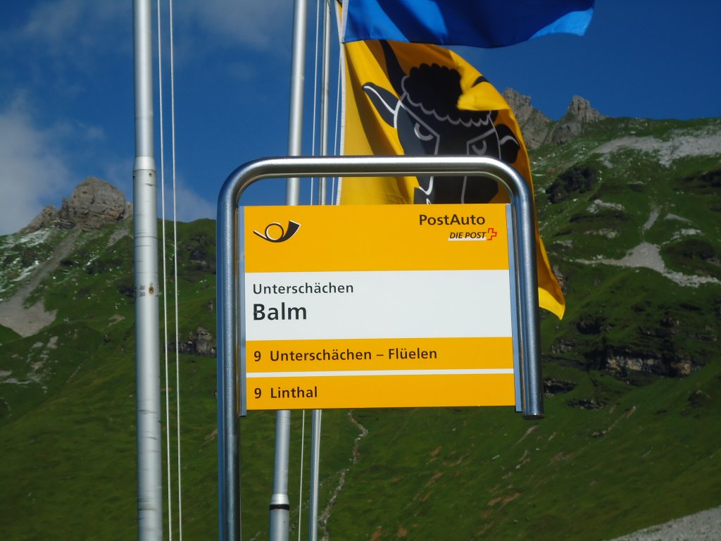 (128'251) - PostAuto-Haltestelle - Unterschchen, Balm - am 7. August 2010