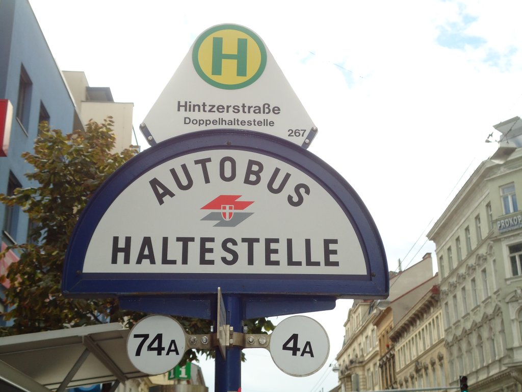 (128'376) - Bus-Haltestelle - Wien, Hintzerstrasse - am 9. August 2010
