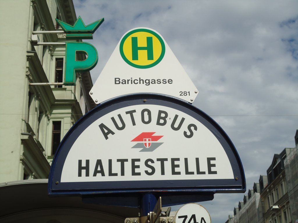 (128'379) - Bus-Haltestelle - Wien, Barichgasse - am 9. August 2010