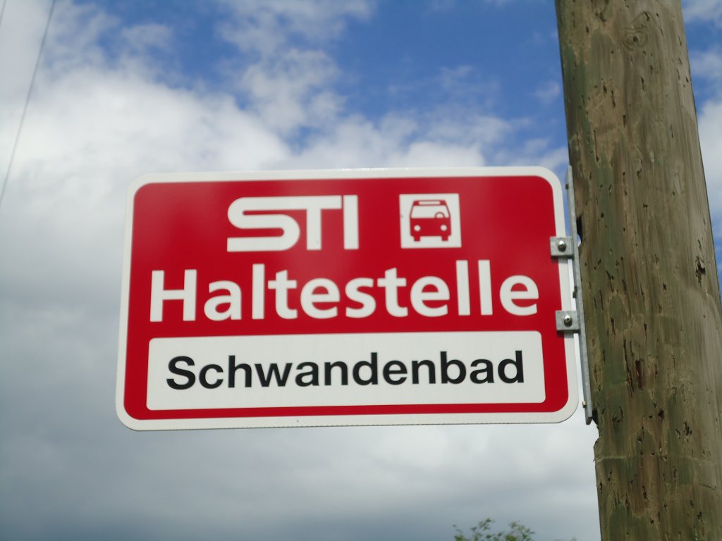 (128'767) - STI-Haltestelle - Steffisburg, Schwandenbad - am 15. August 2010