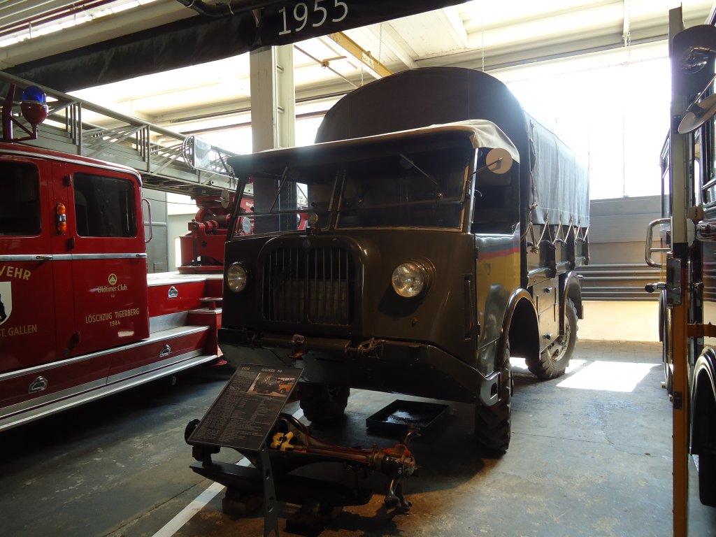 (128'824) - Im Saurer-Museum in Arbon: Saurer-Lastwagen am 21. August 2010