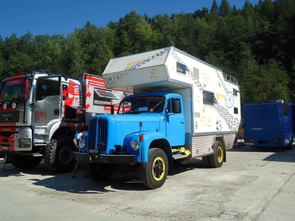(128'983) - Saurer-Wohnmobil - SG 248'982 - am 22. August 2010 in Thayngen