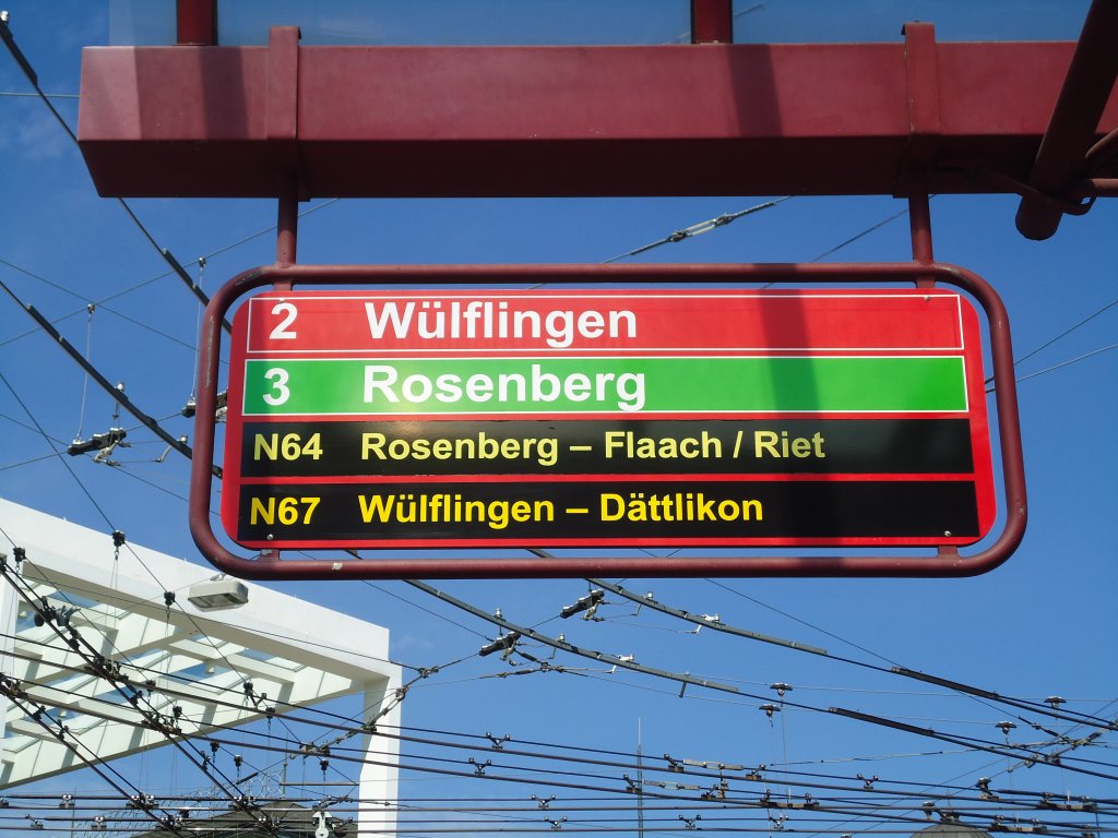 (129'042) - SW-Haltestelle - Winterthur, Hauptbahnhof - am 22. August 2010
