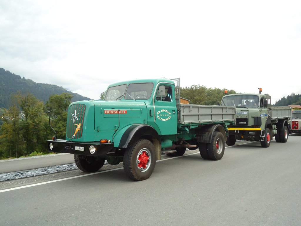 (129'899) - Hegglin, Villmergen - AG 45'098 - Henschel am 18. September 2010 in Castrisch, Schleps