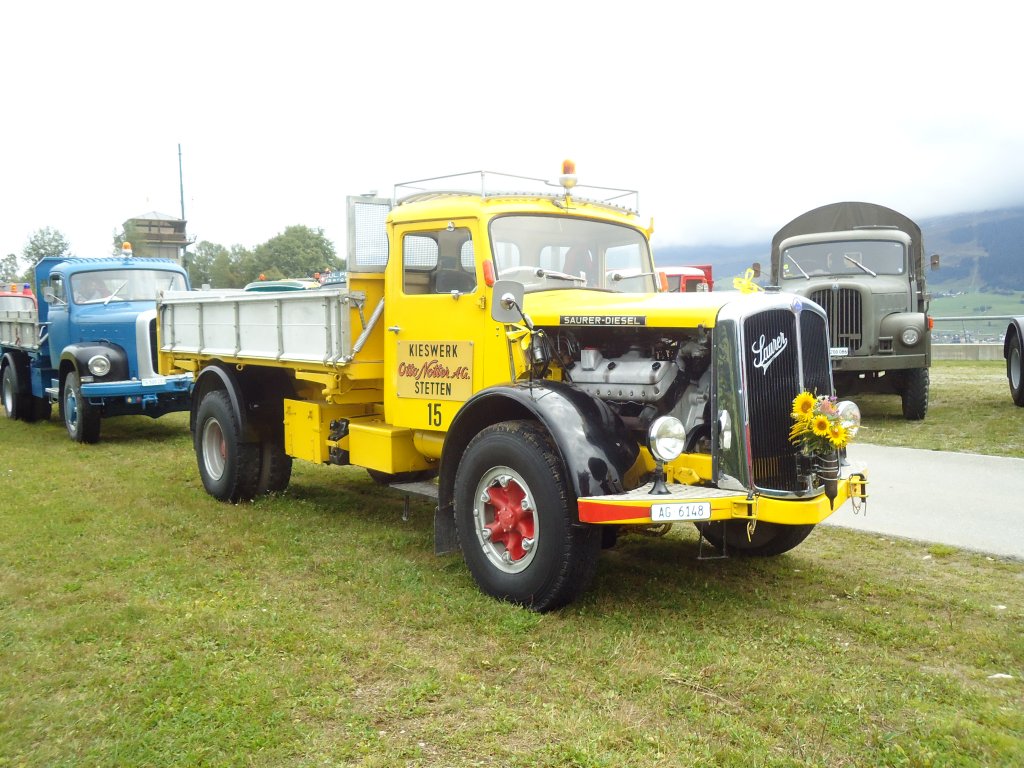 (129'937) - Nottel, Stetten - Nr. 15/AG 6148 - Saurer am 18. September 2010 in Breil, Militranlage